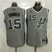 Wholesale Cheap Men's San Antonio Spurs #15 Matt Bonner Revolution 30 Swingman Gray Jersey