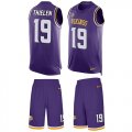 Wholesale Cheap Nike Vikings #19 Adam Thielen Purple Team Color Men's Stitched NFL Limited Tank Top Suit Jersey