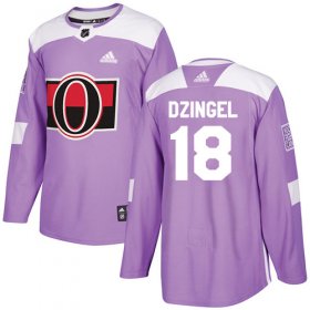 Wholesale Cheap Adidas Senators #18 Ryan Dzingel Purple Authentic Fights Cancer Stitched Youth NHL Jersey