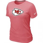 Wholesale Cheap Women's Nike Kansas City Chiefs Pink Logo T-Shirt