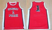 Wholesale Cheap Sunset Park 1 Red Movie Stitched Jersey