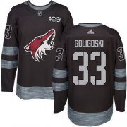 Wholesale Cheap Adidas Coyotes #33 Alex Goligoski Black 1917-2017 100th Anniversary Stitched NHL Jersey