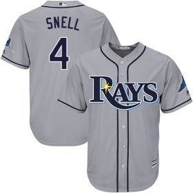Wholesale Cheap Rays #4 Blake Snell Grey Cool Base Stitched Youth MLB Jersey