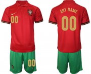 Wholesale Cheap Men 2020-2021 European Cup Portugal home red customized Nike Soccer Jersey