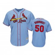 Wholesale Cheap Cardinals #50 Adam Wainwright Horizon Blue Alternate 2019 Cool Base Stitched MLB Jersey