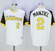 Wholesale Cheap Padres #2 Johnny Manziel White 1978 Turn Back The Clock Stitched MLB Jersey