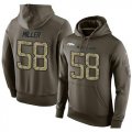 Wholesale Cheap NFL Men's Nike Denver Broncos #58 Von Miller Stitched Green Olive Salute To Service KO Performance Hoodie