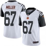 Wholesale Cheap Nike Bengals #67 John Miller White Men's Stitched NFL Limited Rush Jersey