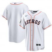 Wholesale Cheap Men's Houston Astros Blank White 2022 World Series Home Stitched Baseball Jersey