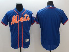 Wholesale Cheap Mets Blank Blue Flexbase Authentic Collection Stitched MLB Jersey