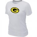 Wholesale Cheap Women's Green Bay Packers Neon Logo Charcoal T-Shirt White