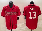Cheap Men's Tampa Bay Buccaneers #13 Mike Evans Red Cool Base Baseball Stitched Jersey