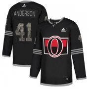 Wholesale Cheap Adidas Senators #41 Craig Anderson Black_1 Authentic Classic Stitched NHL Jersey