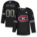 Wholesale Cheap Men's Adidas Canadiens Personalized Authentic Black Classic NHL Jersey