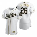 Wholesale Cheap Oakland Athletics #26 Matt Chapman White Nike Men's Authentic Golden Edition MLB Jersey