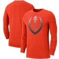 Wholesale Cheap Cleveland Browns Nike Fan Gear Modern Icon Performance Long Sleeve T-Shirt Orange