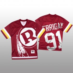 Wholesale Cheap NFL Washington Redskins #91 Ryan Kerrigan Red Men\'s Mitchell & Nell Big Face Fashion Limited NFL Jersey