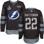 Cheap Adidas Lightning #22 Kevin Shattenkirk Black 1917-2017 100th Anniversary 2020 Stanley Cup Champions Stitched NHL Jersey