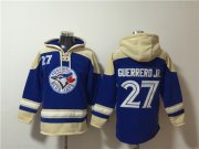Wholesale Cheap Men's Toronto Blue Jays #27 Vladimir Guerrero Jr. Royal Ageless Must-Have Lace-Up Pullover Hoodie
