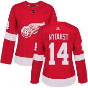 Wholesale Cheap Adidas Red Wings #14 Gustav Nyquist Red Home Authentic Women's Stitched NHL Jersey