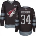 Wholesale Cheap Adidas Coyotes #34 Carl Soderberg Black 1917-2017 100th Anniversary Stitched NHL Jersey