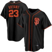 Wholesale Cheap Men's San Francisco Giants #23 Kris Bryant Black Cool Base Nike Jersey