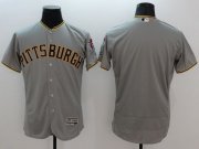 Wholesale Cheap Pirates Blank Grey Flexbase Authentic Collection Stitched MLB Jersey