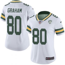 Wholesale Cheap Nike Packers #80 Jimmy Graham White Women\'s 100th Season Stitched NFL Vapor Untouchable Limited Jersey