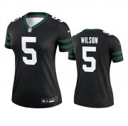 Cheap Women's New York Jets #5 Garrett Wilson Black 2024 Football Stitched Jersey(Run Small)