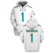 Wholesale Cheap Men's Miami Dolphins #1 Tua Tagovailoa White 2021 Pullover Hoodie