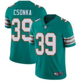 Wholesale Cheap Nike Dolphins #39 Larry Csonka Aqua Green Alternate Men\'s Stitched NFL Vapor Untouchable Limited Jersey