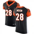 Wholesale Cheap Nike Bengals #28 Joe Mixon Black Team Color Men's Stitched NFL Vapor Untouchable Elite Jersey