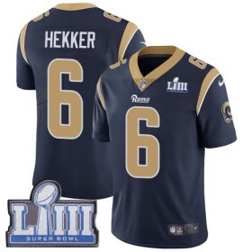 Wholesale Cheap Nike Rams #6 Johnny Hekker Navy Blue Team Color Super Bowl LIII Bound Men\'s Stitched NFL Vapor Untouchable Limited Jersey