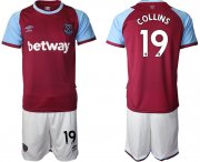 Wholesale Cheap Men 2020-2021 club West Ham United home 19 red Soccer Jerseys