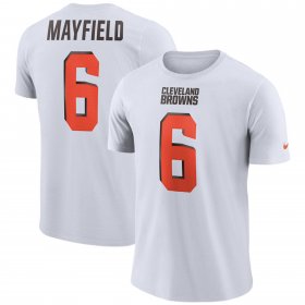 Wholesale Cheap Nike Cleveland Browns #6 Baker Mayfield Dri-FIT Player Pride 3.0 Name & Number T-Shirt White