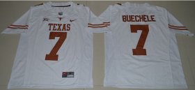 Wholesale Cheap Men\'s Texas Longhorns #7 Shane Buechele White Limited Stitched NCAA Jersey