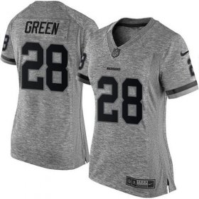 Wholesale Cheap Nike Redskins #28 Darrell Green Gray Women\'s Stitched NFL Limited Gridiron Gray Jersey