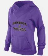 Wholesale Cheap Women's Minnesota Vikings Heart & Soul Pullover Hoodie Purple