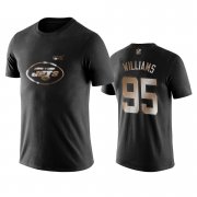 Wholesale Cheap Jets #95 Guinnen Williams Black NFL Black Golden 100th Season T-Shirts