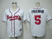 Wholesale Cheap Braves #5 Freddie Freeman White Cool Base Stitched MLB Jersey