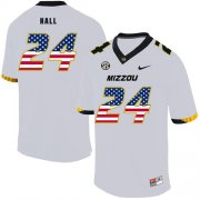 Wholesale Cheap Missouri Tigers 24 Terez Hall White USA Flag Nike College Football Jersey