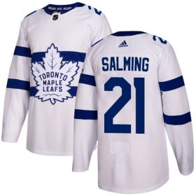Wholesale Cheap Adidas Maple Leafs #21 Borje Salming White Authentic 2018 Stadium Series Stitched NHL Jersey