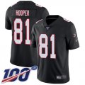 Wholesale Cheap Nike Falcons #81 Austin Hooper Black Alternate Men's Stitched NFL 100th Season Vapor Limited Jersey
