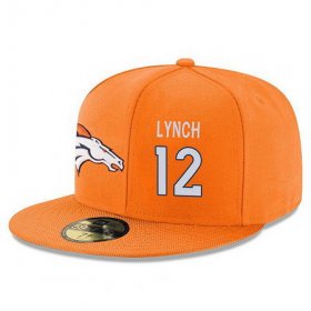 Wholesale Cheap Denver Broncos #12 Paxton Lynch Snapback Cap NFL Player Orange with White Number Stitched Hat
