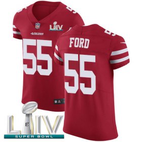 Wholesale Cheap Nike 49ers #55 Dee Ford Red Super Bowl LIV 2020 Team Color Men\'s Stitched NFL Vapor Untouchable Elite Jersey