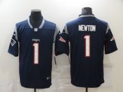 Wholesale Cheap Men's New England Patriots #1 Cam Newton Navy Blue 2017 Vapor Untouchable Stitched NFL Nike Limited Jersey