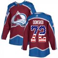 Wholesale Cheap Adidas Avalanche #72 Joonas Donskoi Burgundy Home Authentic USA Flag Stitched Youth NHL Jersey