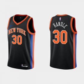 Wholesale Cheap Men\'s New York Knicks #30 Julius Randle Black City Edition Stitched Basketball Jersey