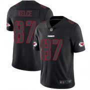 Wholesale Cheap Nike Chiefs #87 Travis Kelce Black Men's Stitched NFL Limited Rush Impact Jersey