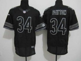 Wholesale Cheap Nike Bears #34 Walter Payton Black Shadow Men\'s Stitched NFL Elite Jersey
